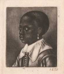Head and Shoulders of a Boy in Three-quarter Profile to Left
