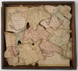 A map of Asia in the form of a jigsaw puzzle