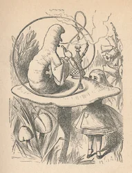 Alice and the caterpillar, 1889