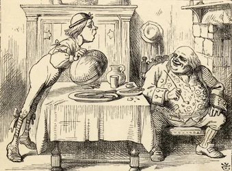 Father William having eaten the Goose, from 
