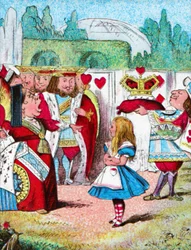 Off with her head! Alice and her Red Queen, c.1910