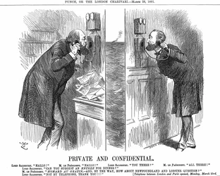 Opening of the Anglo-French telephone line