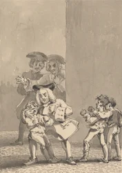 Hogarth Having Been Followed by Barry and a Friend was Caught Backing a Boy to Fight Purposely to Catch His Fearful Countenance