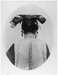 Back view of Coiffure of married Manchu matron, c.1867-72