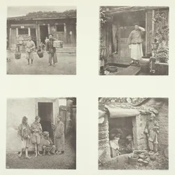 Foochow Coolies, A Foochow Detective, The Chief of Thieves, Beggars Living in a Tour, c. 1868