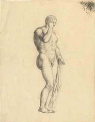 Nude Male Figure (Classical) Showing Right Side (Same Figure as 1938.280)