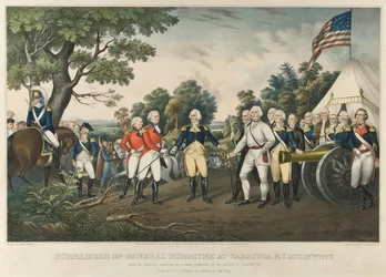 Surrender of General Burgoyne at Saratoga, N.Y., October 17th 1777, pub. 1852