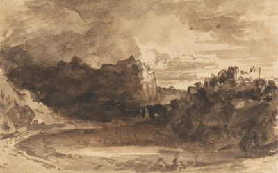 Romantic Landscape with Cliffs and a Castle