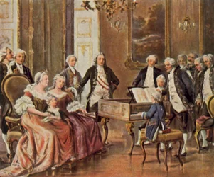 Mozart before Empress Maria Theresa