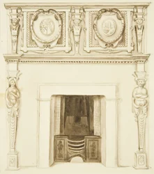 Chimneypiece formerly in the 