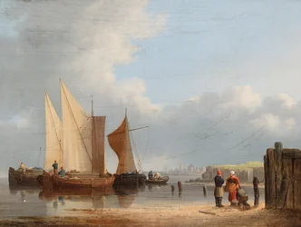 Dutch Boats in a Calm
