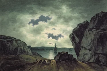 Bay Scene in Moonlight