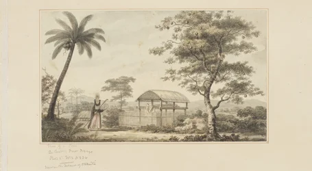 View of a Tomb, from a series of watercolours illustrating Captain Cook