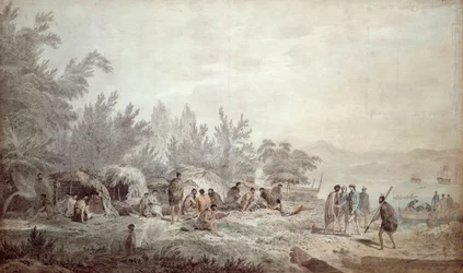 Captain Cook in Ship Cove, Queen Charlotte Sound