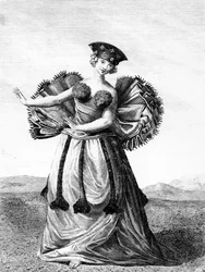 Habit of a Young Woman of Otaheite Dancing, c.1785