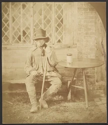 Man seated at table