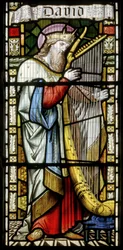 King David Harping