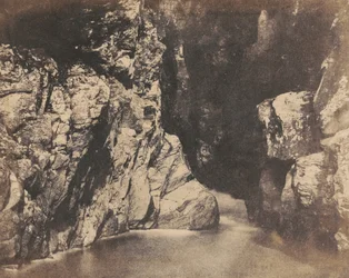 Banks of a Pool, the Rumbling Bridge at Dunkeld, c. 1853