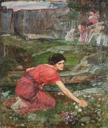 A Study: Maidens Picking Flowers by a Stream, c. 1909-1914