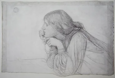 Study of a female figure with Rosary