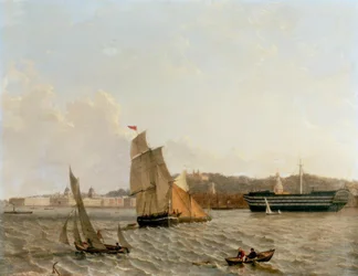 View over the Thames to Greenwich with Greenwich Hospital