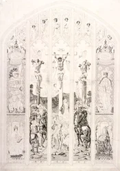 East Window in St Margaret, Westminster, Depicting the Crucifixion, London