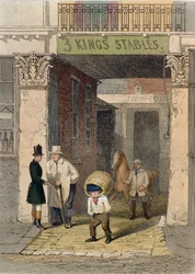 Remains of Clarendon House, Three Kings Livery Stables, Piccadilly, from 