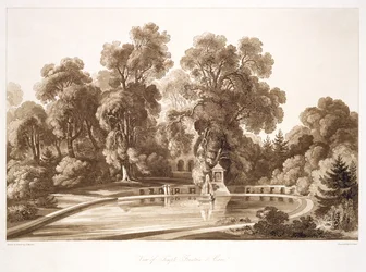 View of the Temple Fountain and Cave, Sezincote