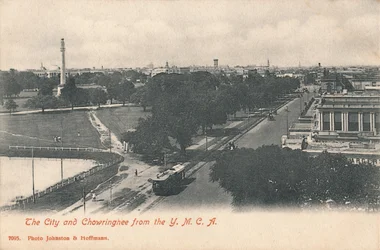 The City and Chowringhee from the Y.M.C.A., early 20th century