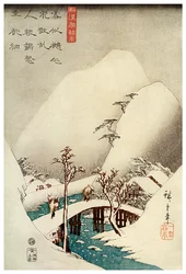 A Mountain Stream in Snow