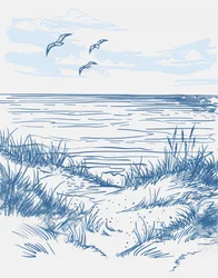 Blue Coastal Serenity