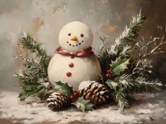 Cozy Winter Snowman