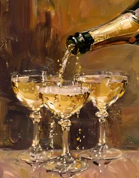 Golden Champagne Pour