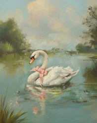 Vintage Swan Coquette