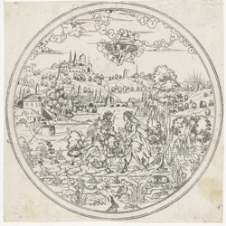 Diana and Endymion (Bottoms of Bowls: Landscapes with Biblical and Mythological Scenes series)