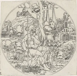 Saturn (Bottoms of Bowls: Landscapes with Biblical and Mythological Scenes)