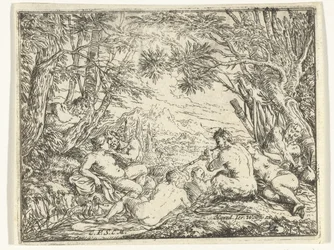 Satyrs and Nymphs in a Forest