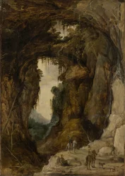Landscape with Grotto and a Rider