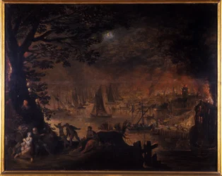 Burning Town by the Sea