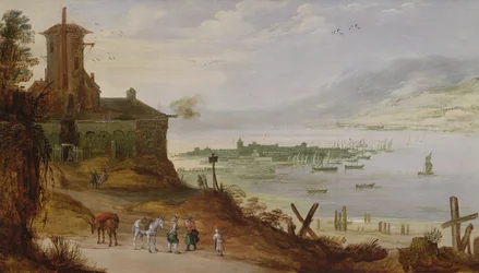 Hillside Town Overlooking a Harbour