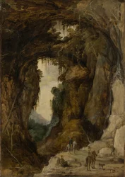 Landscape with Grotto and a Rider