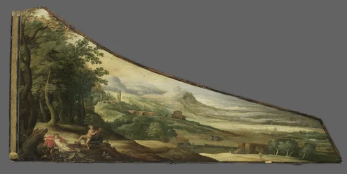 Painting on a harpsichord lid with Bacchus and Cybele, c.1590