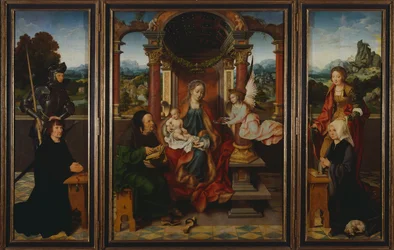 The Holy Family, ca 1530, triptych