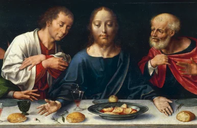 The Last Supper, Christ between John and Peter