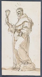 Standing Male Saint Holding a Chalice, late 17th century