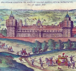 Arrival of Queen Elizabeth I at Nonsuch Palace (detail)