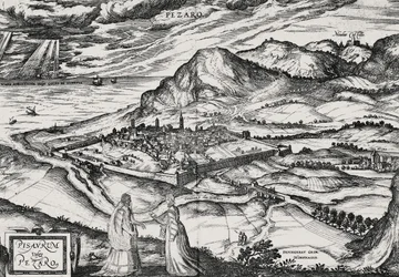 City of Pesaro, engraving by Joris Hoefnagel