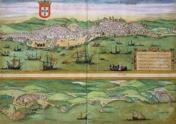 Map of Lisbon and Cascais, from 