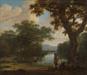 Landscape with Fisherman with a Square Net, c.1645-1655