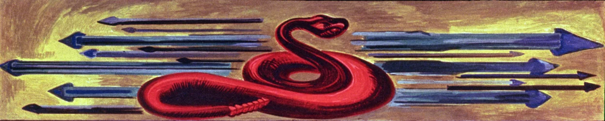 Decorative Panel with a Snake, from The Epic of American Civilization